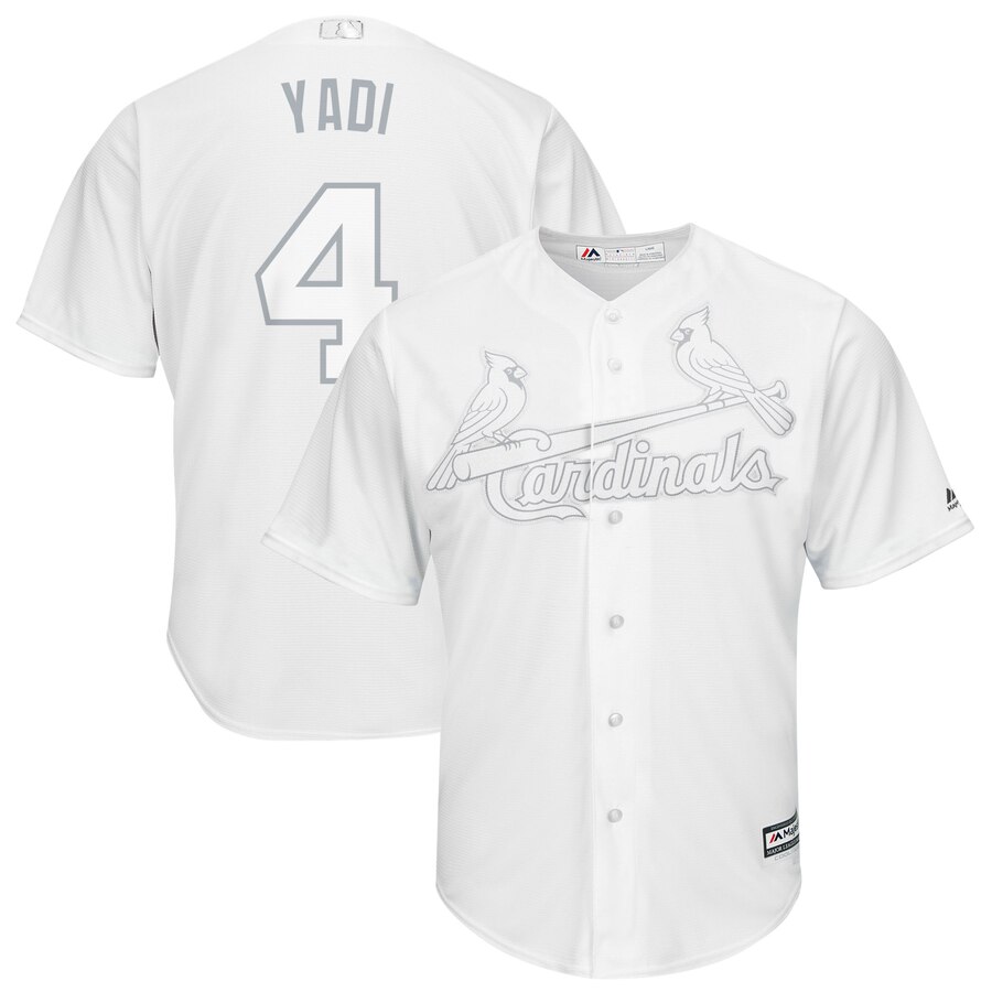 Men St.Louis Cardinals #4 Yadi white MLB Jerseys